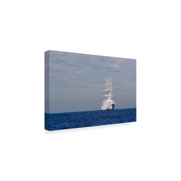 American School 'White Ship On The Ocean' Canvas Art,22x32